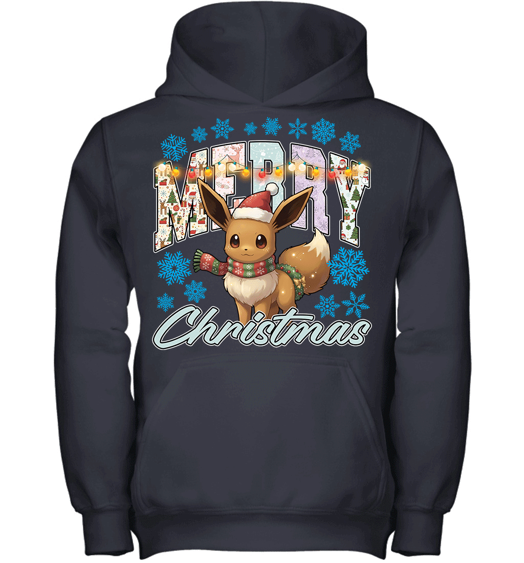 Eevee Lights & Gifts Merry Christmas Graphic T-shirt