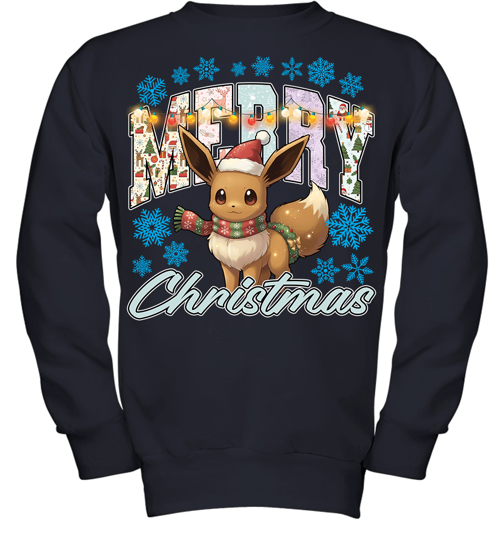 Eevee Lights & Gifts Merry Christmas Graphic T-shirt