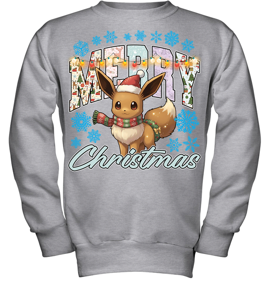 Eevee Lights & Gifts Merry Christmas Graphic T-shirt