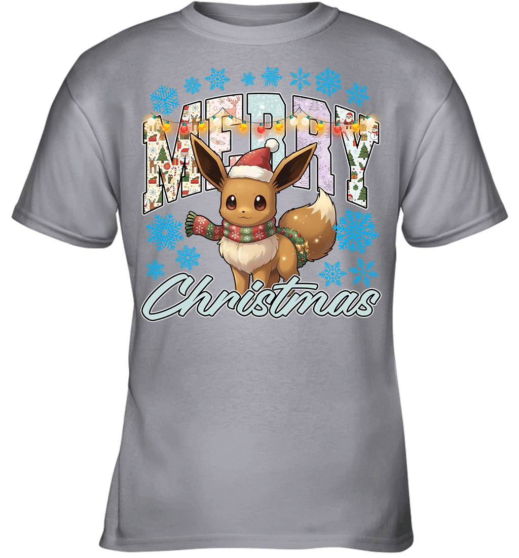 Eevee Lights & Gifts Merry Christmas Graphic T-shirt