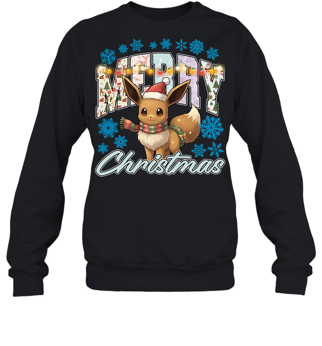 Eevee Lights & Gifts Merry Christmas Graphic T-shirt