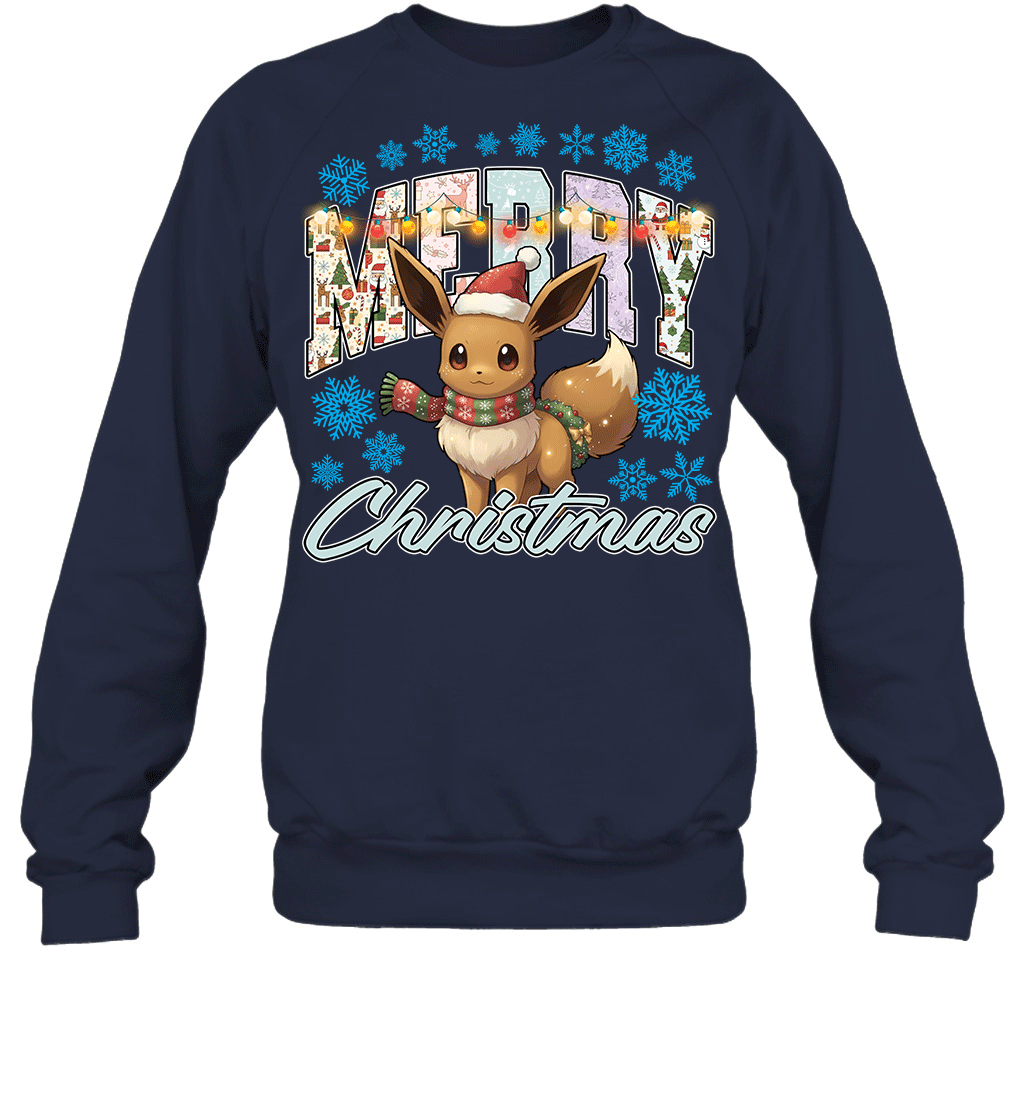 Eevee Lights & Gifts Merry Christmas Graphic T-shirt