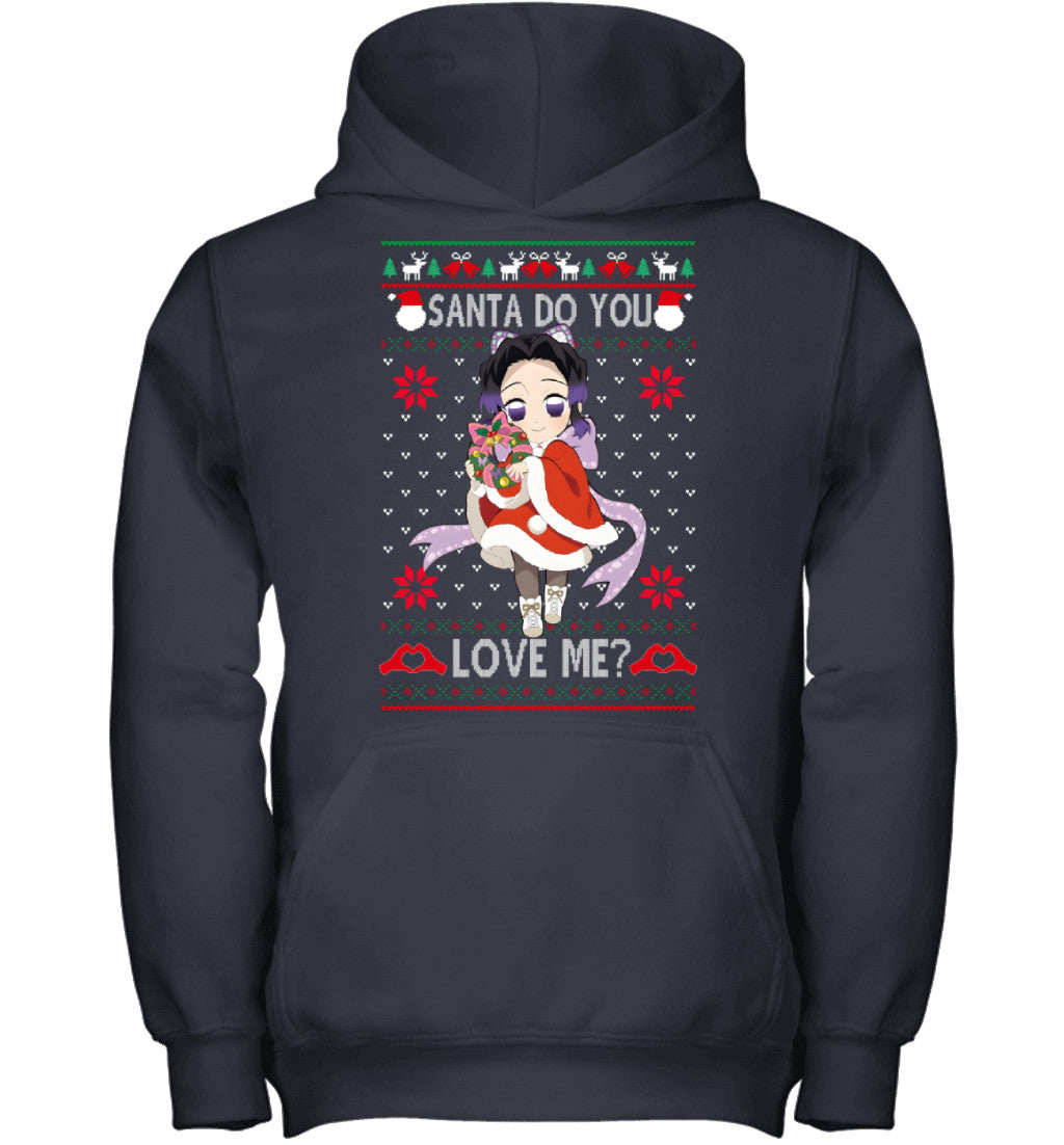 Kochou Shinobu Demon Slayer Santa Do You Love Me Ugly Christmas T-Shirt