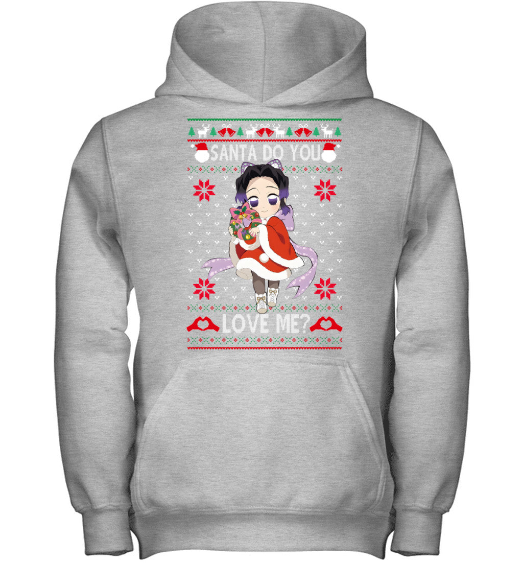 Kochou Shinobu Demon Slayer Santa Do You Love Me Ugly Christmas T-Shirt