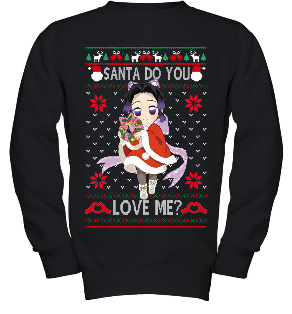 Kochou Shinobu Demon Slayer Santa Do You Love Me Ugly Christmas T-Shirt