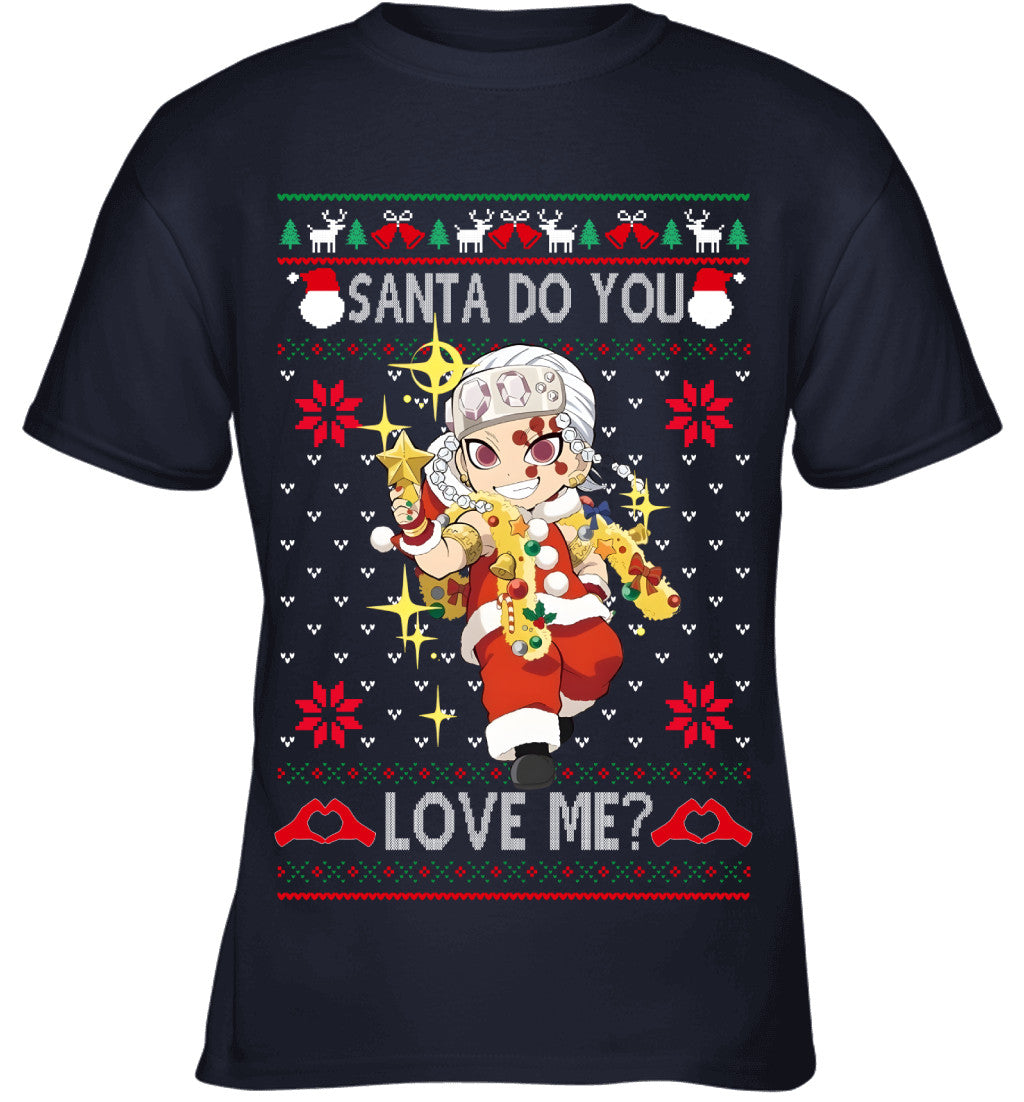 Tengen Uzui Demon Slayer Santa Do You Love Me Ugly Christmas T-Shirt