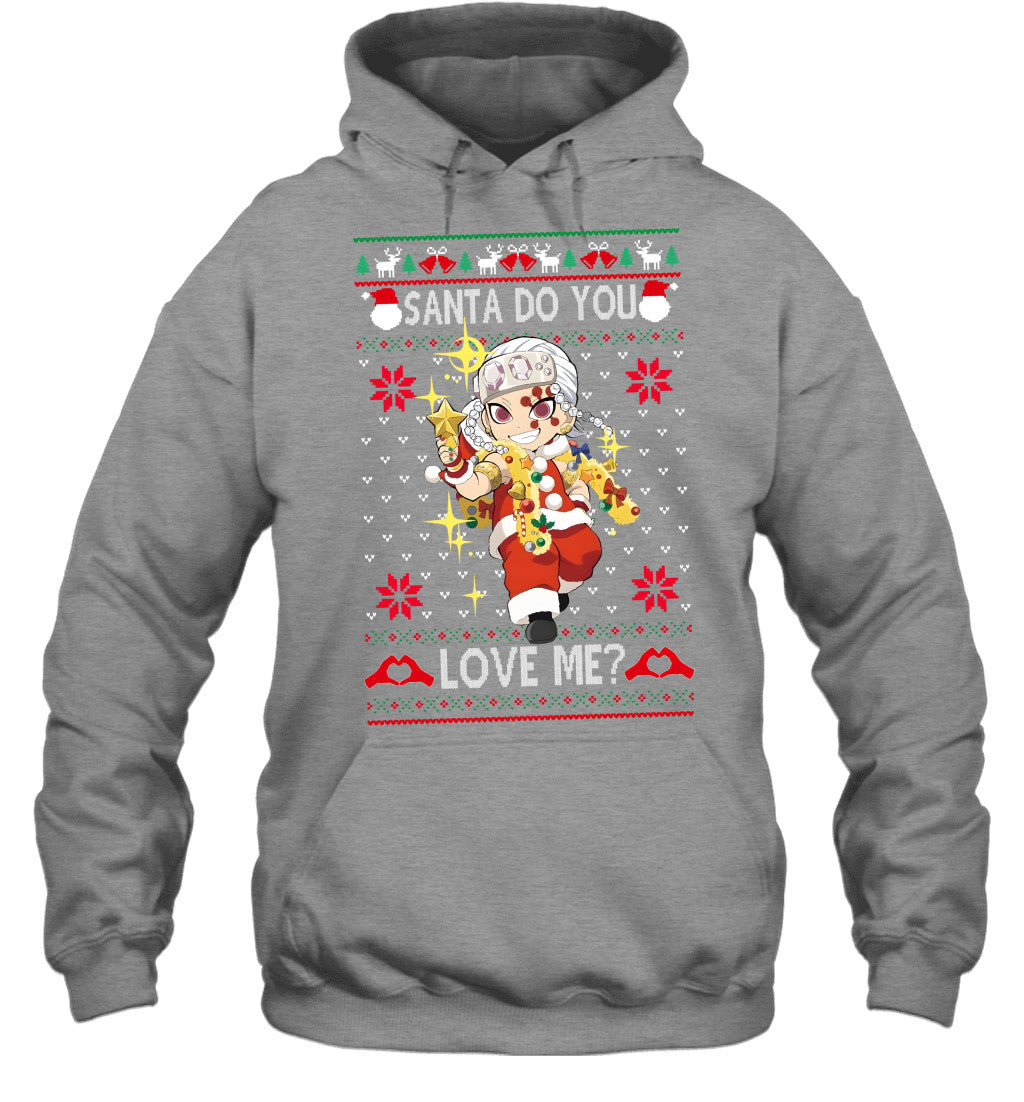 Tengen Uzui Demon Slayer Santa Do You Love Me Ugly Christmas T-Shirt