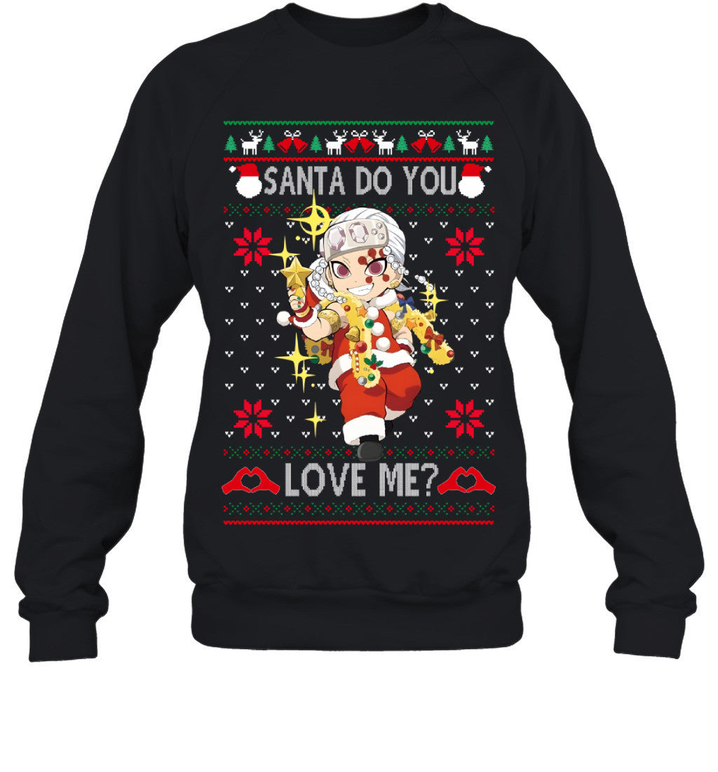 Tengen Uzui Demon Slayer Santa Do You Love Me Ugly Christmas T-Shirt