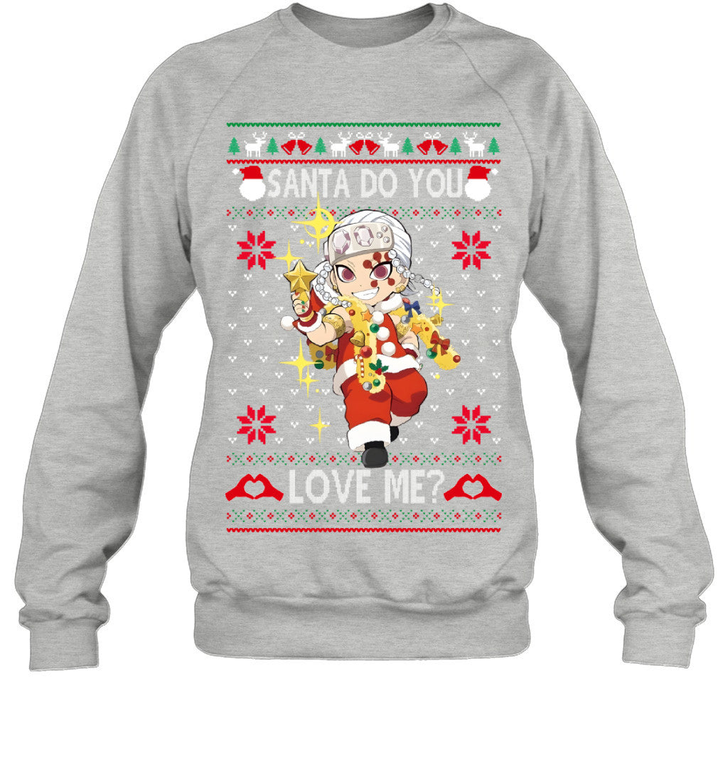 Tengen Uzui Demon Slayer Santa Do You Love Me Ugly Christmas T-Shirt