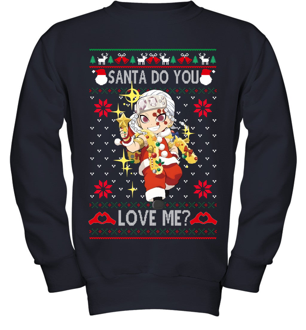 Tengen Uzui Demon Slayer Santa Do You Love Me Ugly Christmas T-Shirt