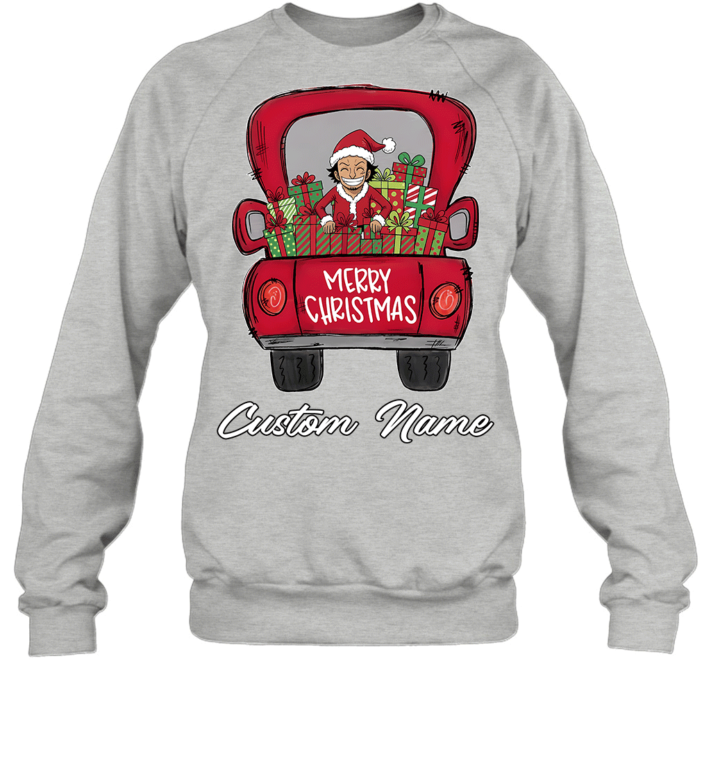One Piece Usopp Merry Christmas Personalized Graphic T-shirt
