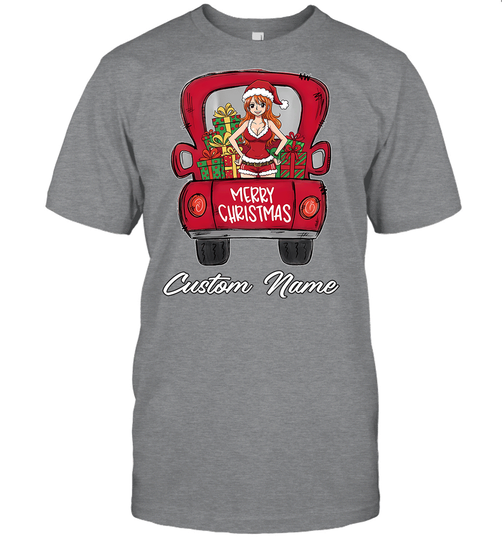 One Piece Nami Merry Christmas Personalized Graphic T-shirt
