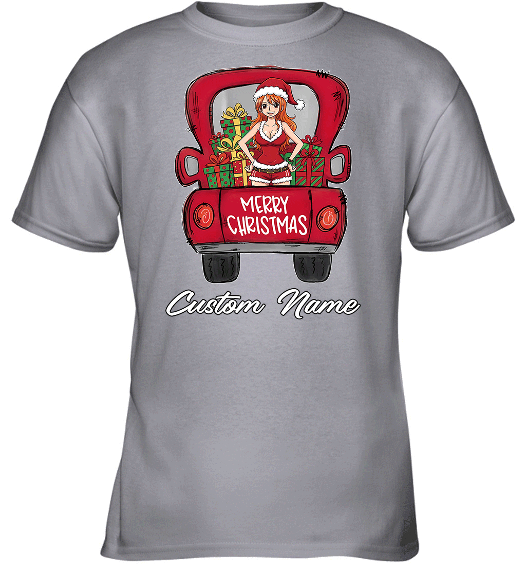 One Piece Nami Merry Christmas Personalized Graphic T-shirt