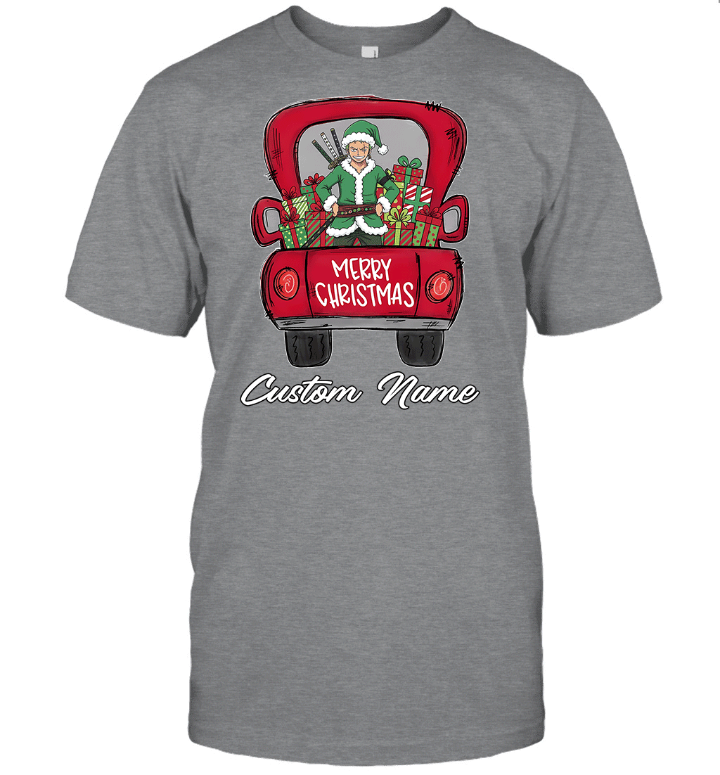 One Piece Roronoa Zoro Merry Christmas Personalized Graphic T-shirt