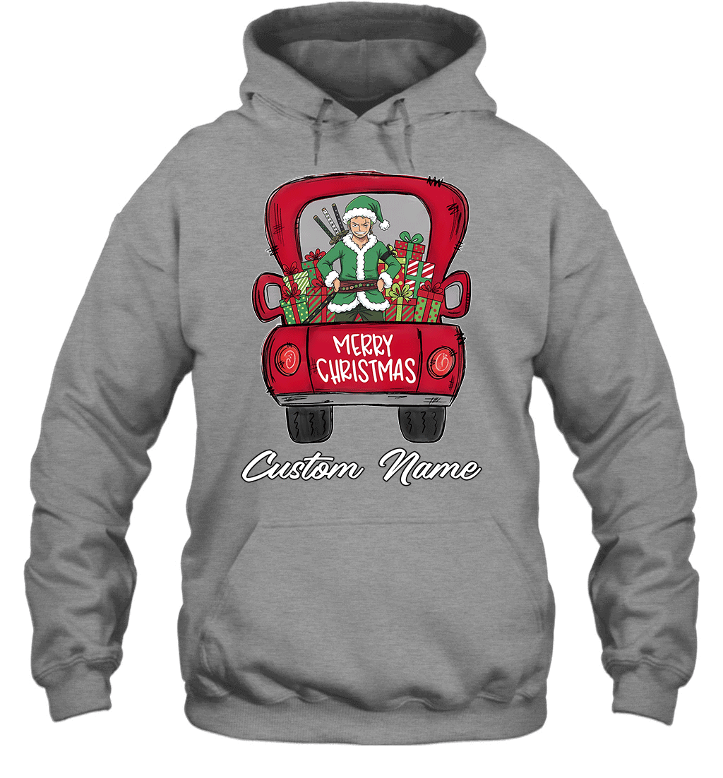 One Piece Roronoa Zoro Merry Christmas Personalized Graphic T-shirt