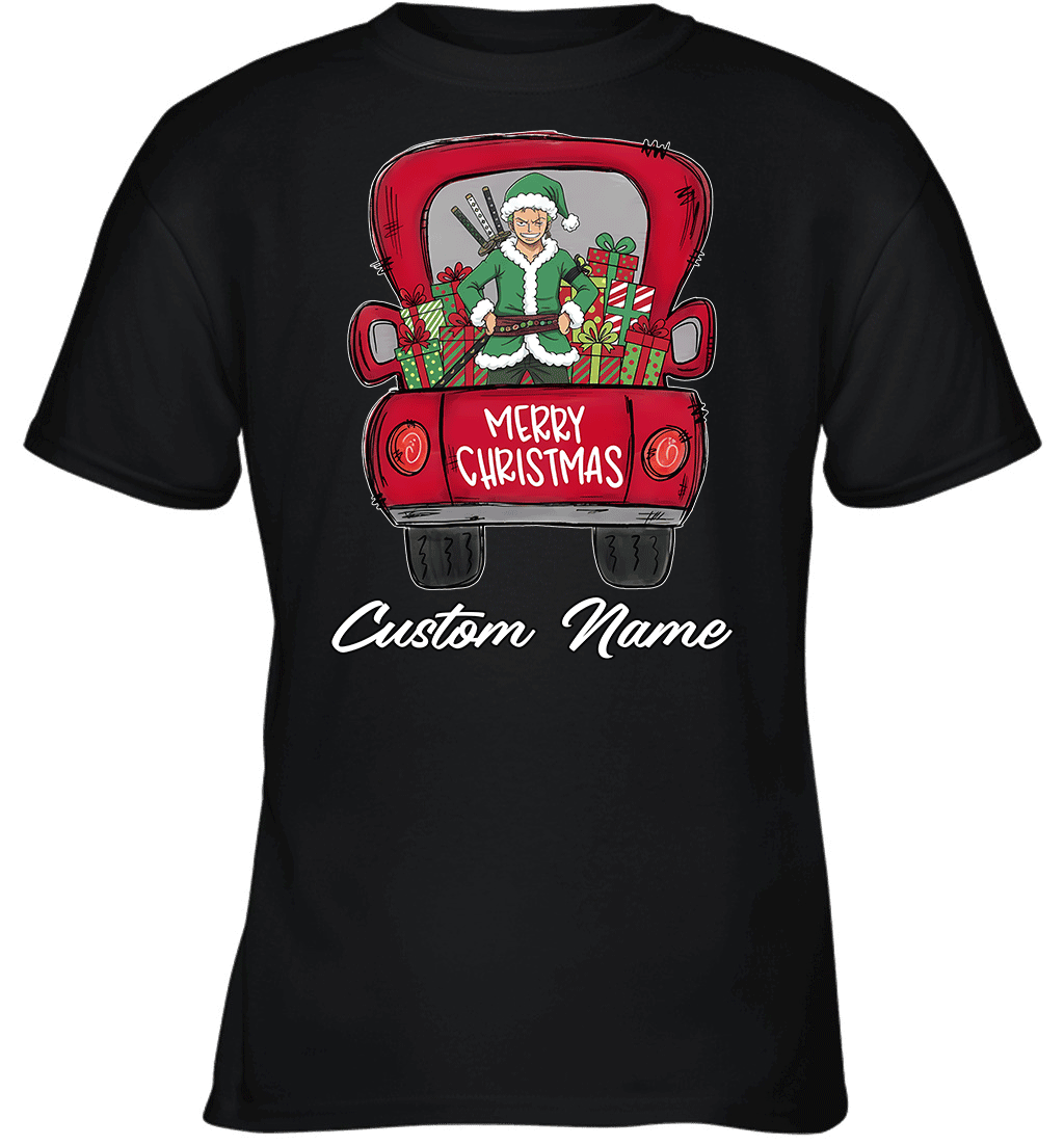 One Piece Roronoa Zoro Merry Christmas Personalized Graphic T-shirt