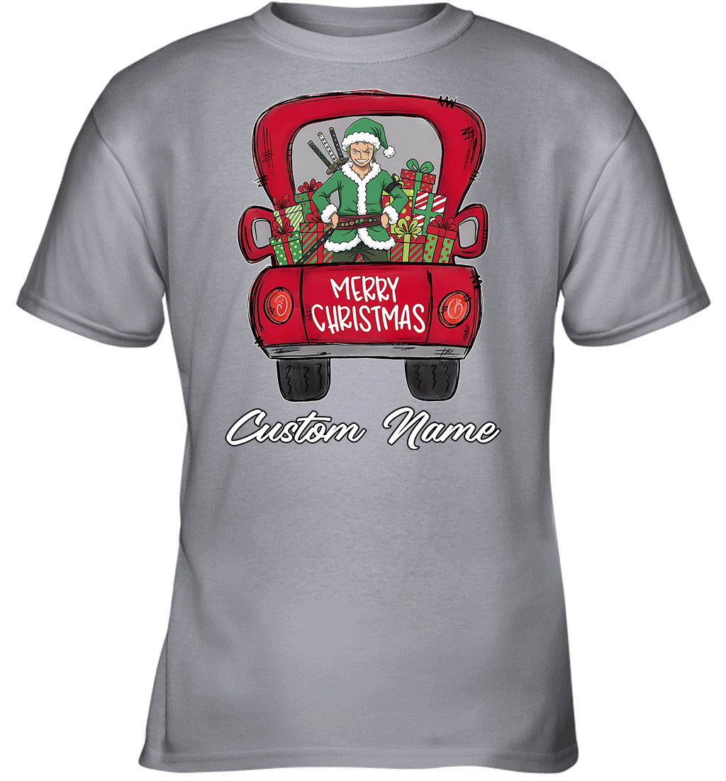 One Piece Roronoa Zoro Merry Christmas Personalized Graphic T-shirt