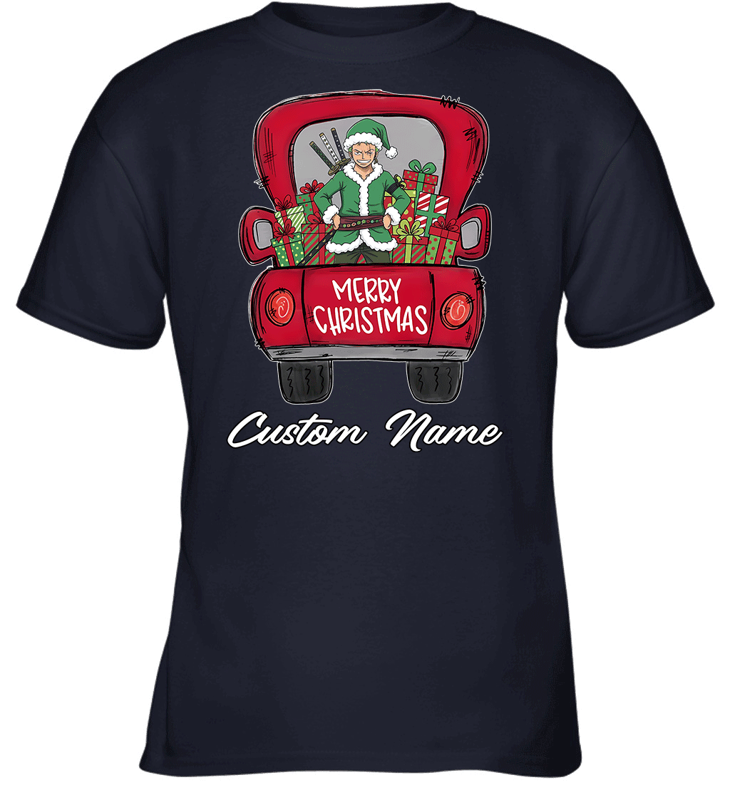 One Piece Roronoa Zoro Merry Christmas Personalized Graphic T-shirt