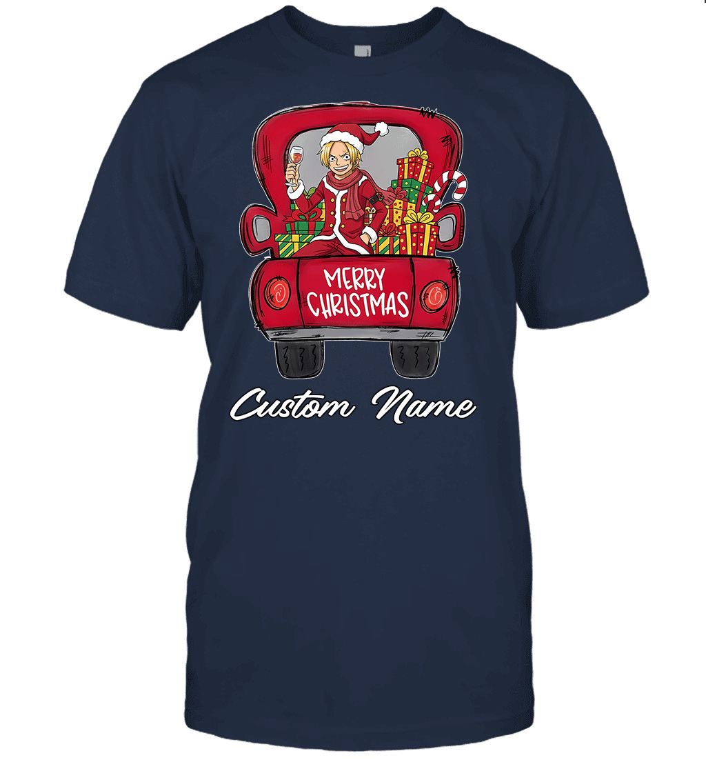 One Piece Sanji Merry Christmas Personalized Graphic T-shirt