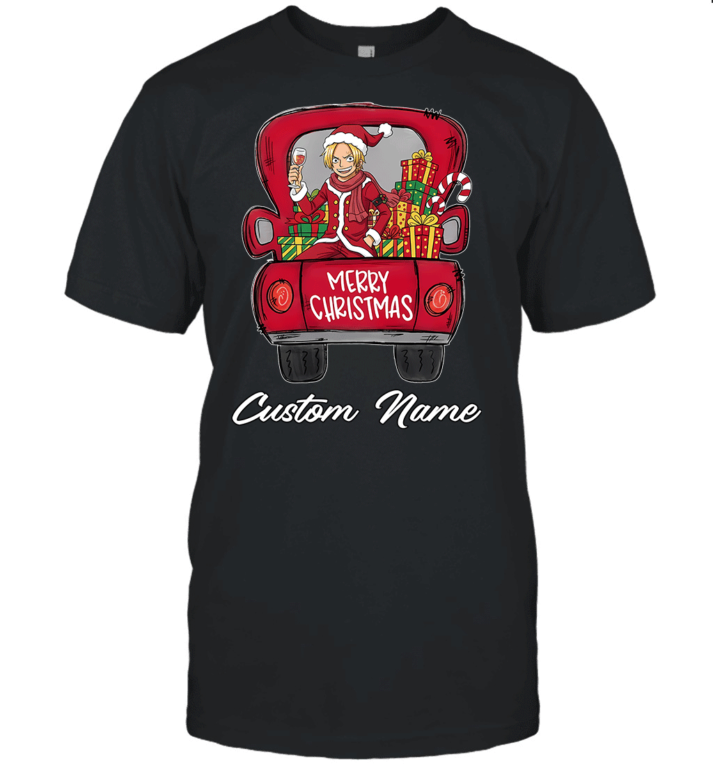 One Piece Sanji Merry Christmas Personalized Graphic T-shirt