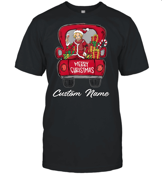 One Piece Sanji Merry Christmas Personalized Graphic T-shirt