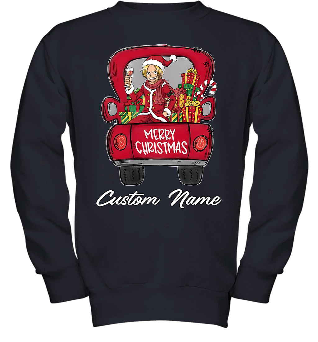 One Piece Sanji Merry Christmas Personalized Graphic T-shirt