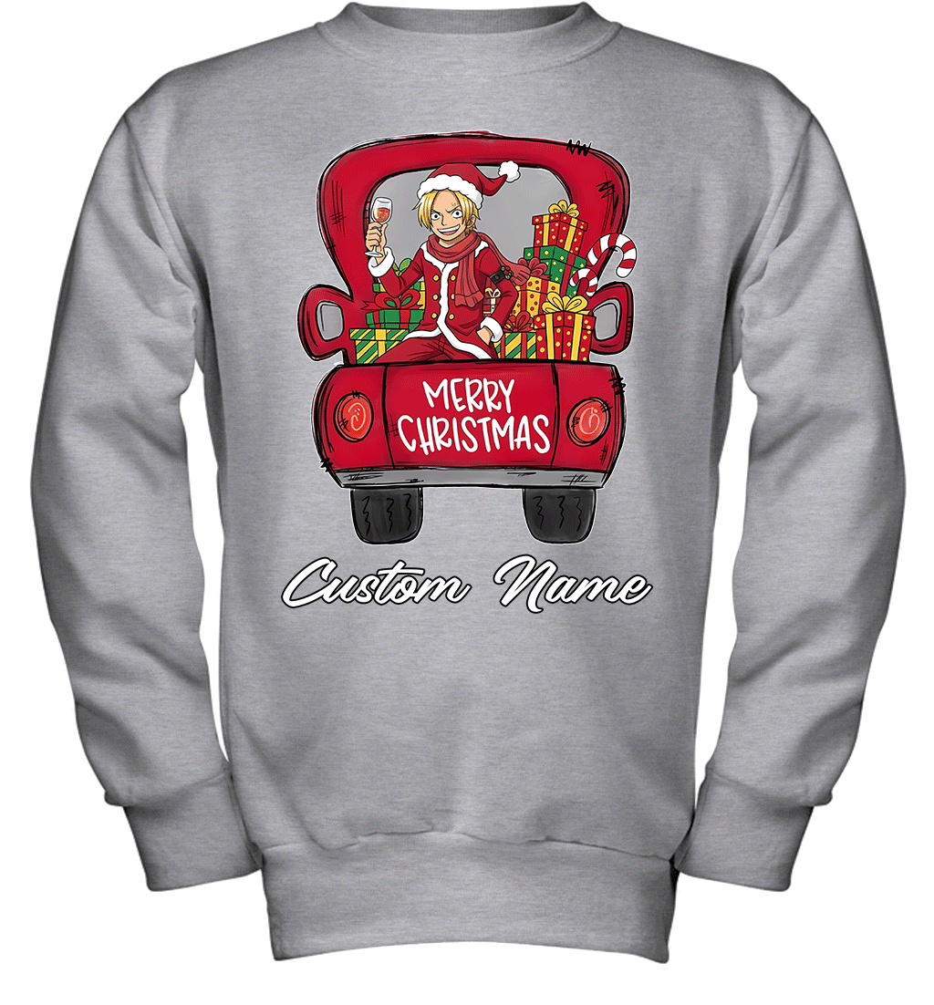 One Piece Sanji Merry Christmas Personalized Graphic T-shirt