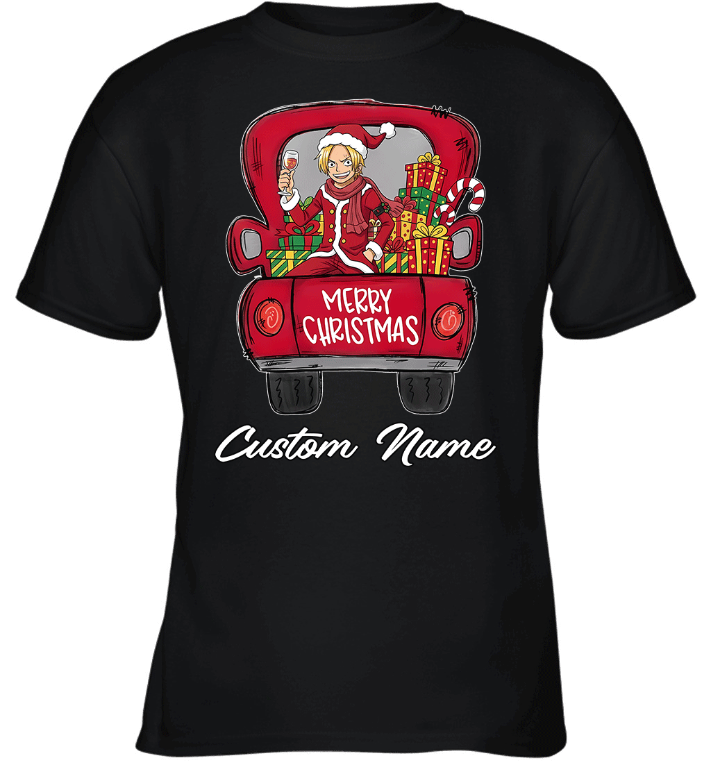 One Piece Sanji Merry Christmas Personalized Graphic T-shirt