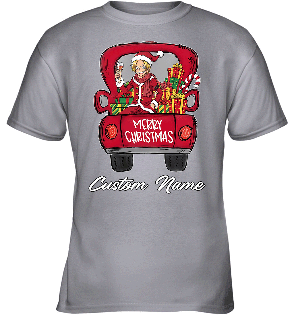 One Piece Sanji Merry Christmas Personalized Graphic T-shirt