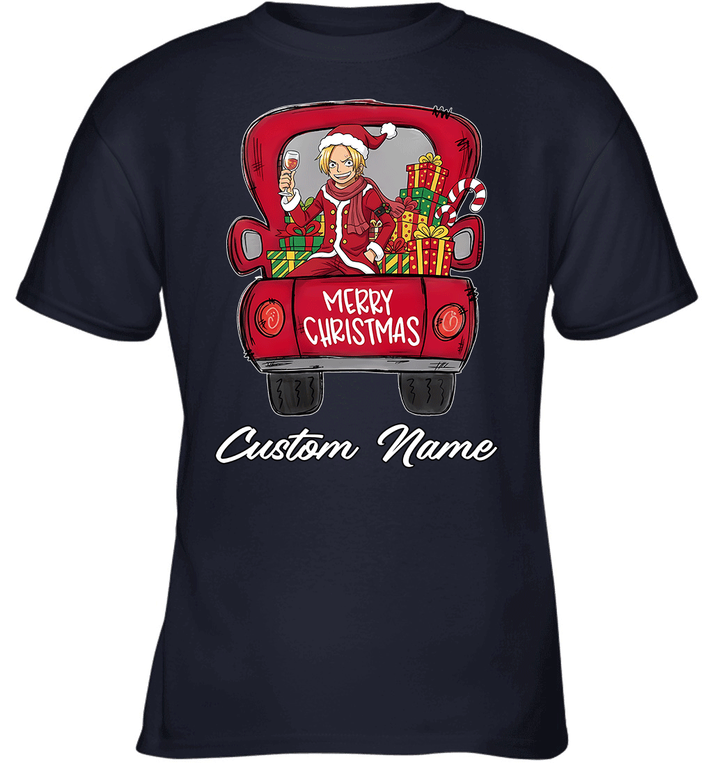 One Piece Sanji Merry Christmas Personalized Graphic T-shirt