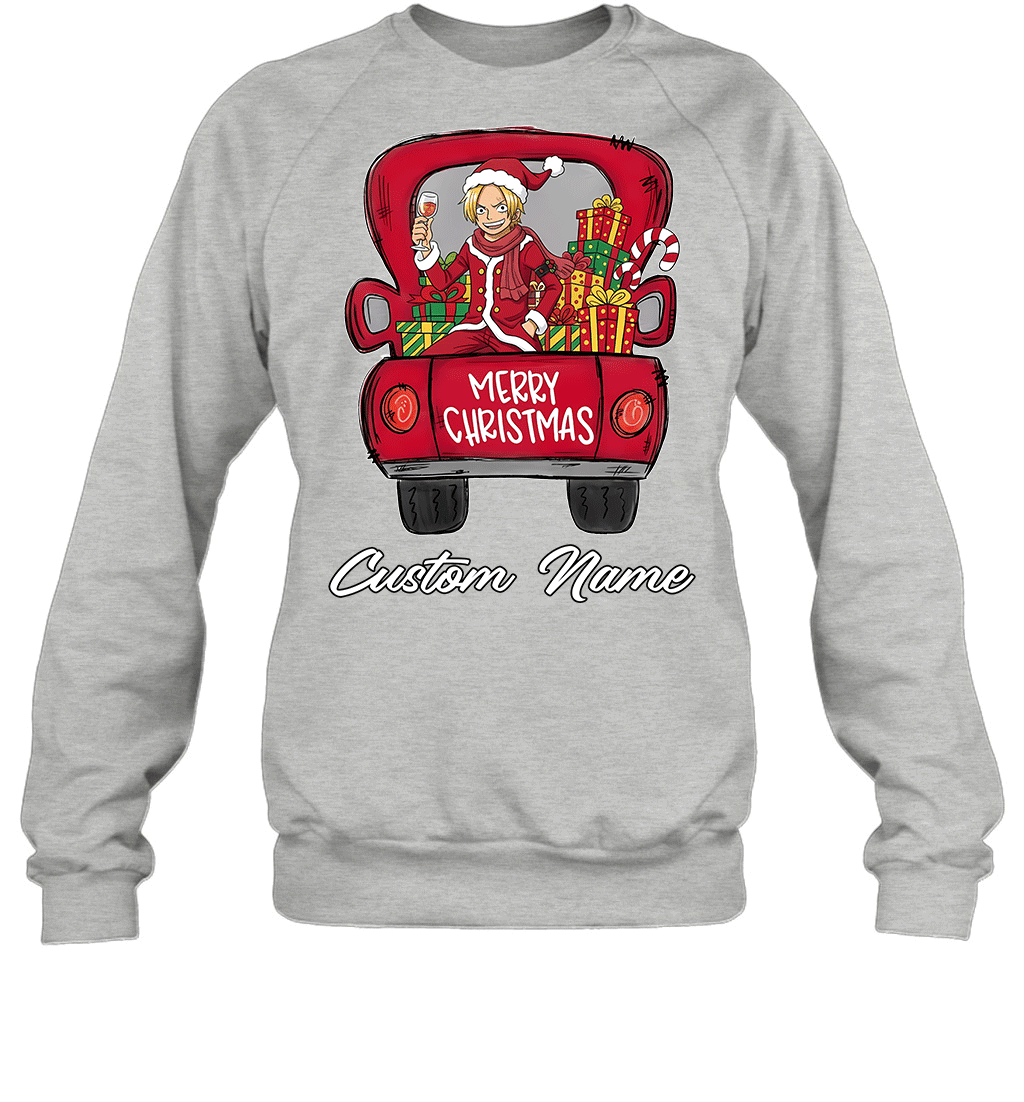One Piece Sanji Merry Christmas Personalized Graphic T-shirt