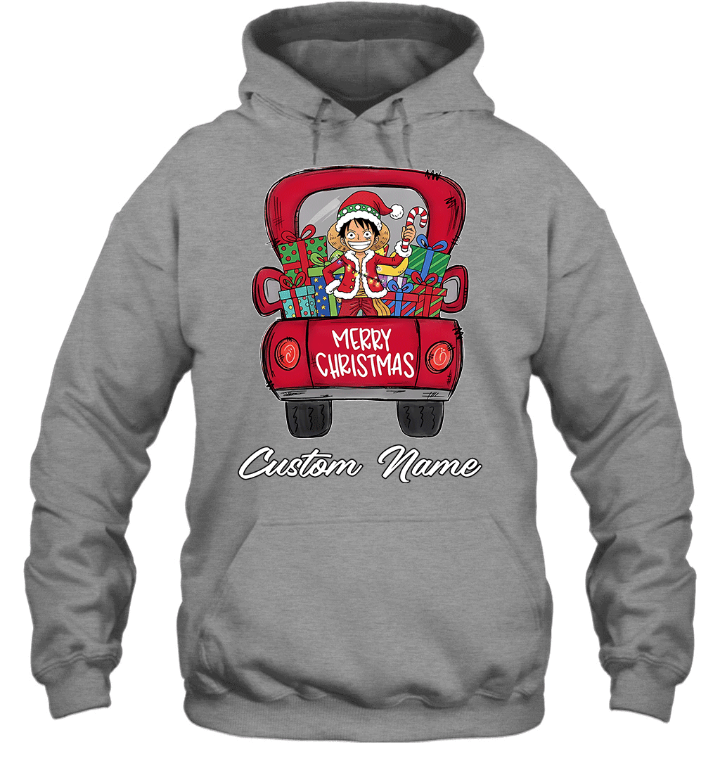 One Piece Monkey D. Luffy Merry Christmas Personalized Graphic T-shirt