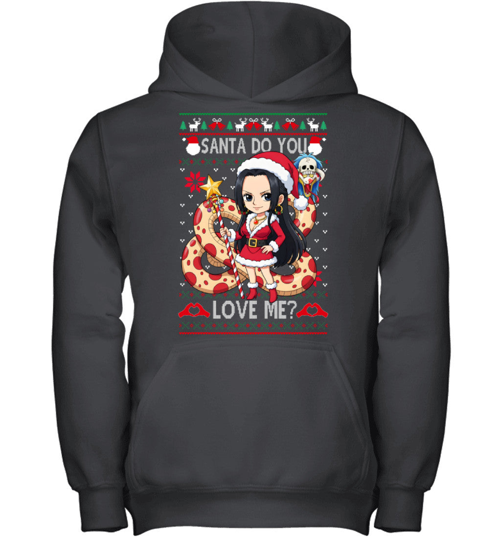 Boa Hancock One Piece Santa Do You Love Me Ugly Christmas T-Shirt