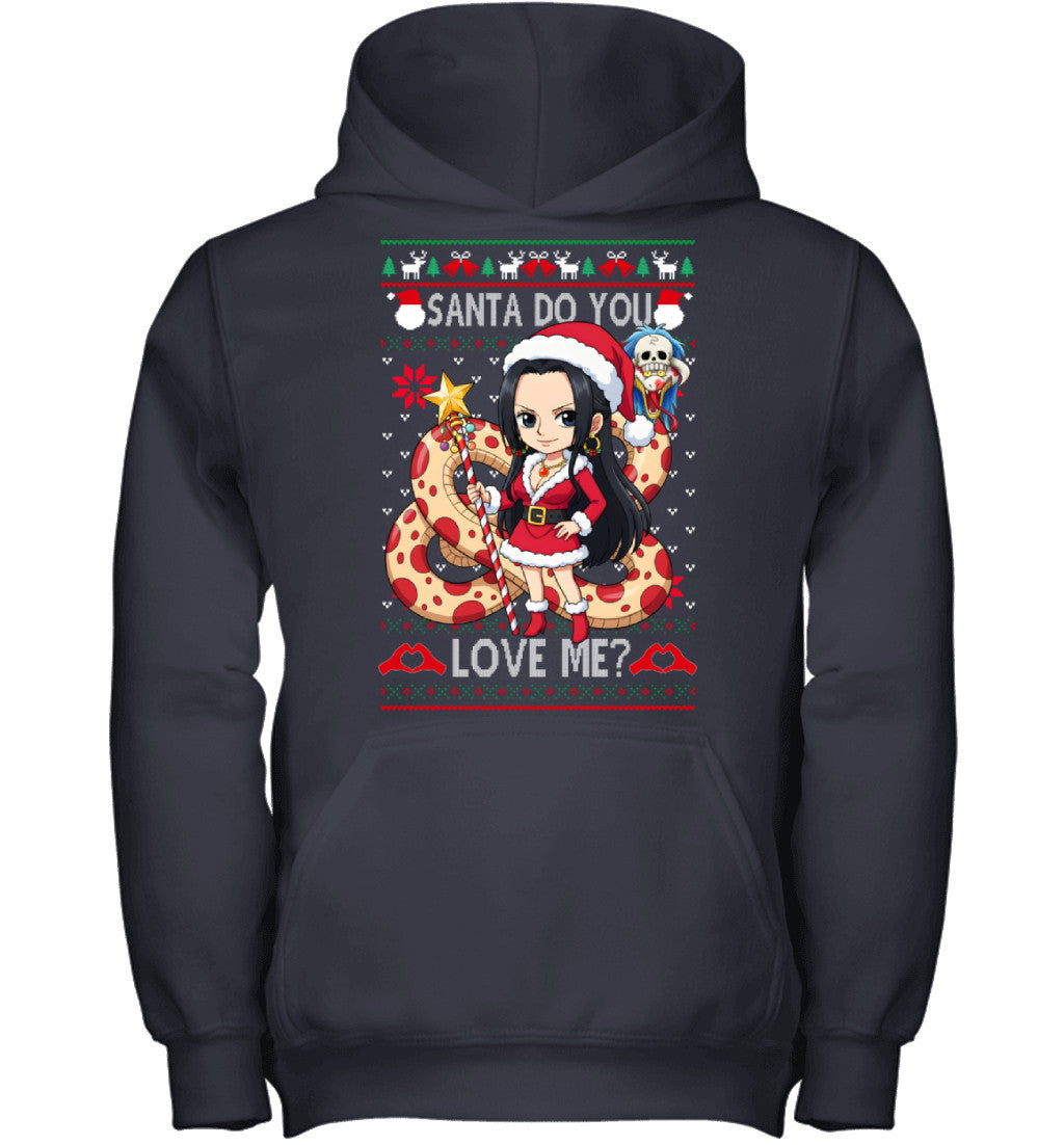 Boa Hancock One Piece Santa Do You Love Me Ugly Christmas T-Shirt