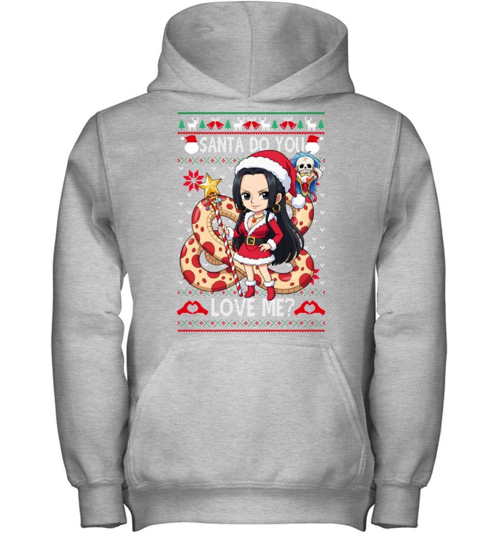 Boa Hancock One Piece Santa Do You Love Me Ugly Christmas T-Shirt