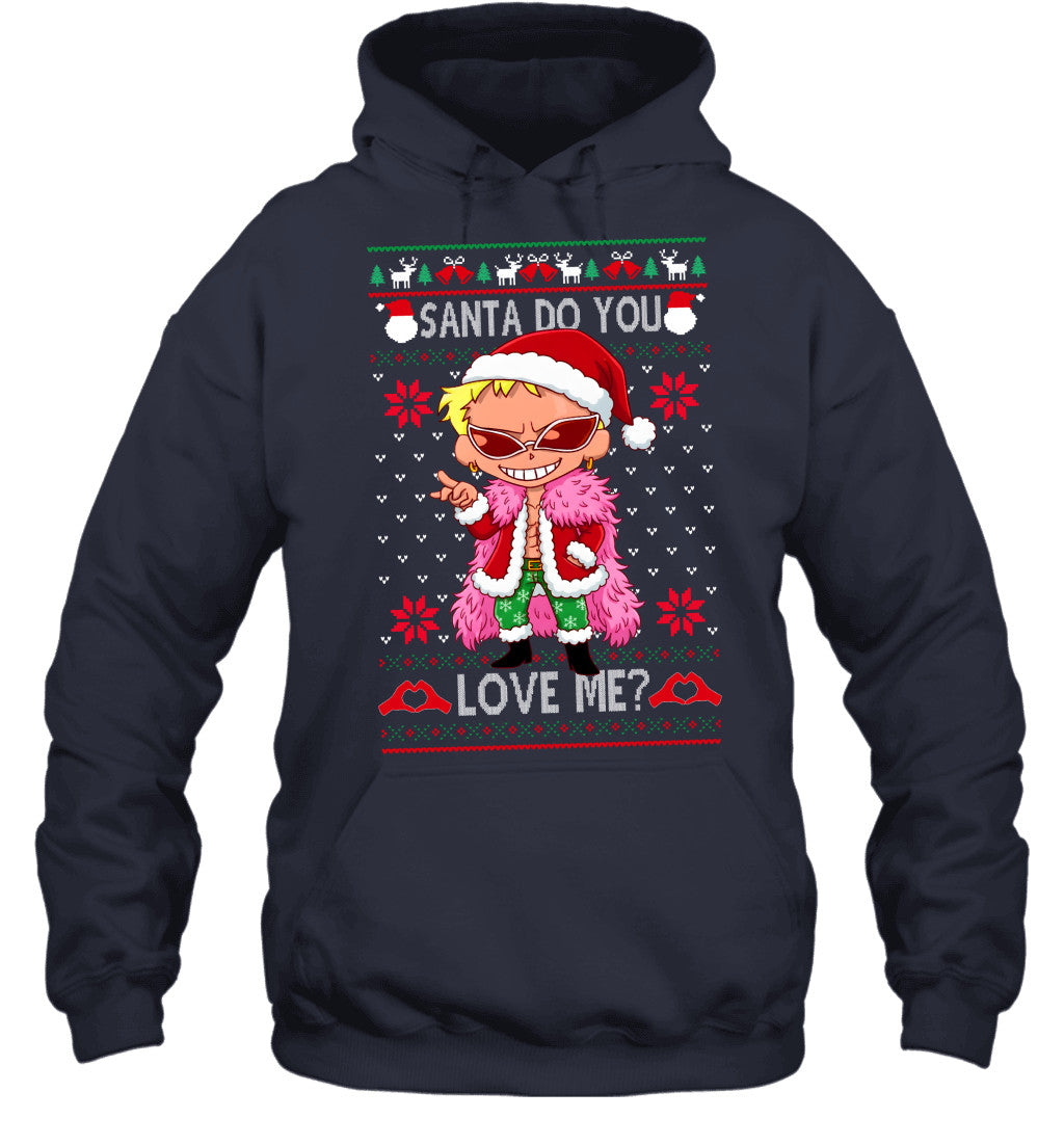 Donquixote Doflamingo One Piece Santa Do You Love Me Ugly Christmas T-Shirt