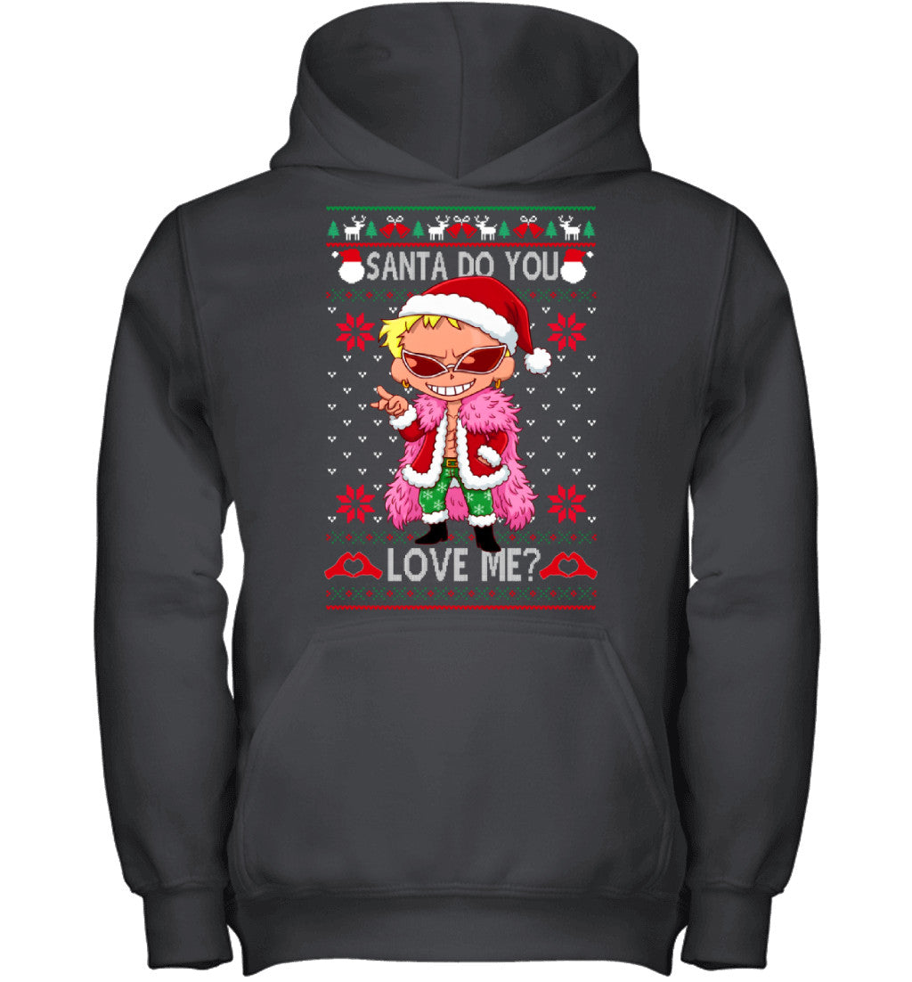 Donquixote Doflamingo One Piece Santa Do You Love Me Ugly Christmas T-Shirt