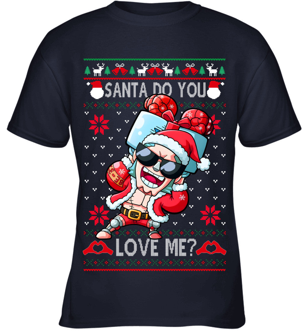 "Cyborg" Franky One Piece Santa Do You Love Me Ugly Christmas T-Shirt