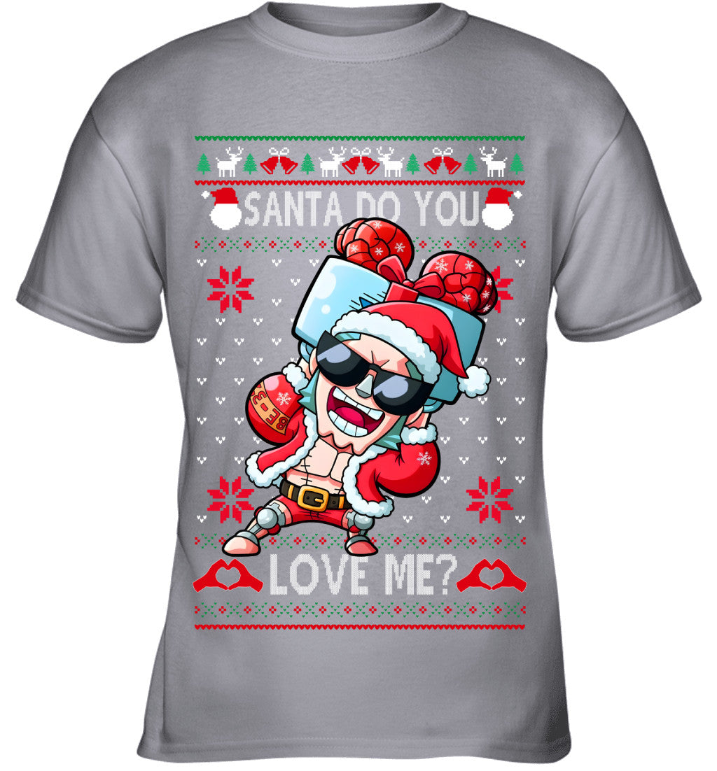 "Cyborg" Franky One Piece Santa Do You Love Me Ugly Christmas T-Shirt
