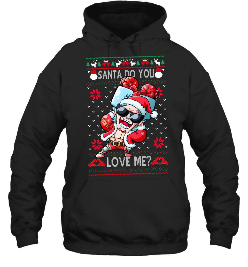 "Cyborg" Franky One Piece Santa Do You Love Me Ugly Christmas T-Shirt