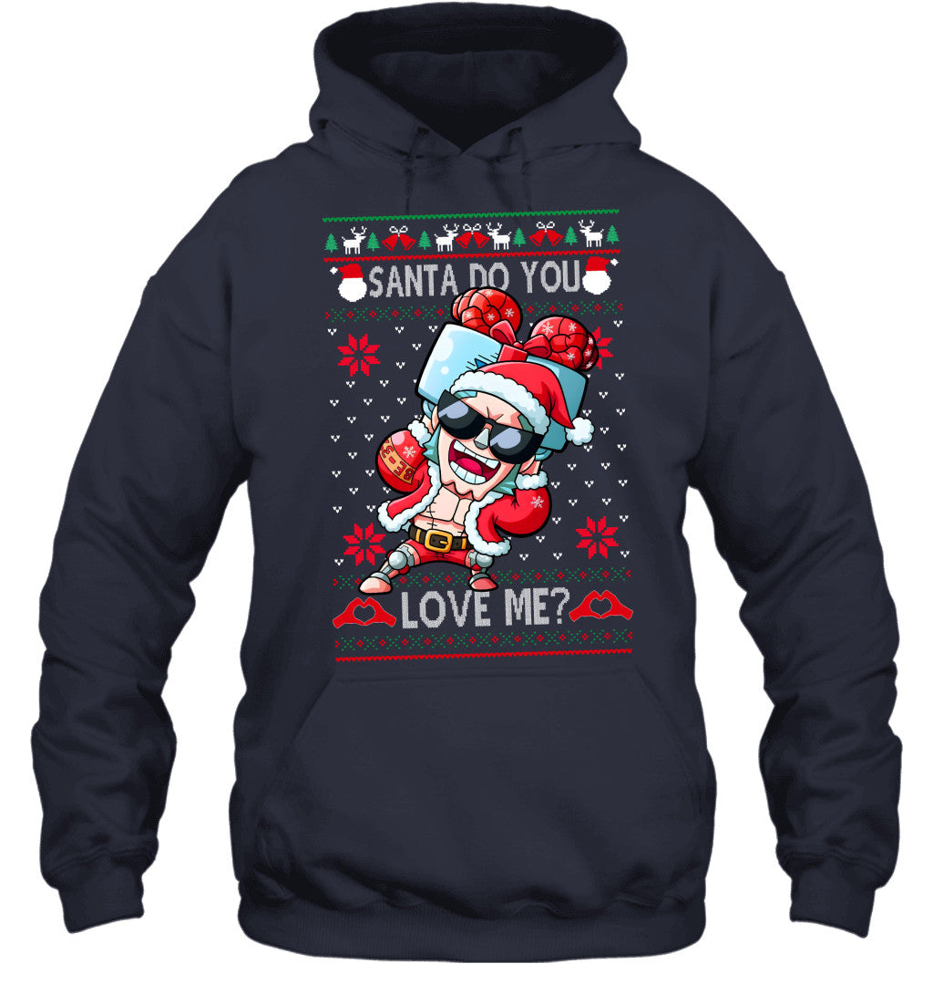 "Cyborg" Franky One Piece Santa Do You Love Me Ugly Christmas T-Shirt