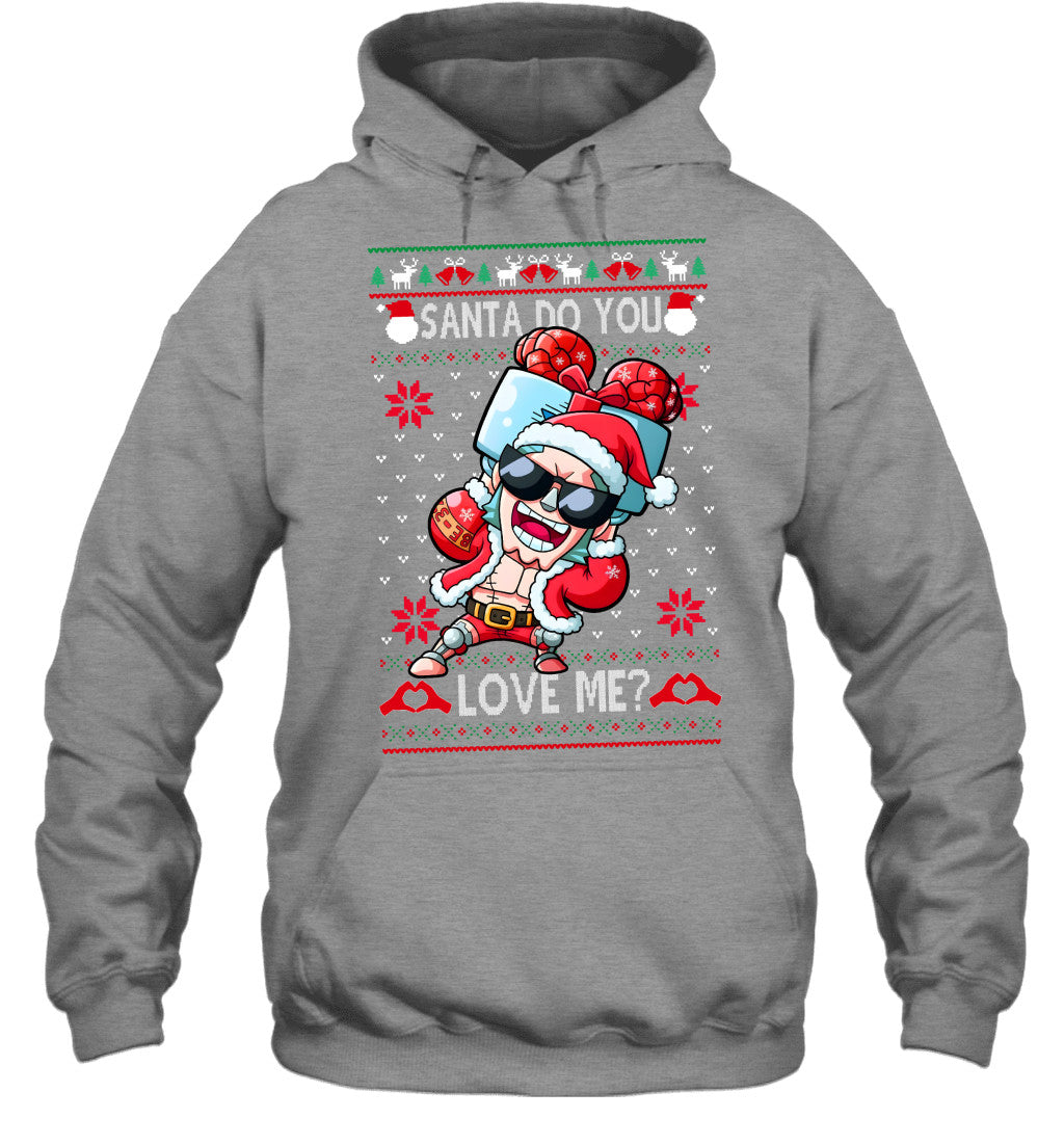 "Cyborg" Franky One Piece Santa Do You Love Me Ugly Christmas T-Shirt