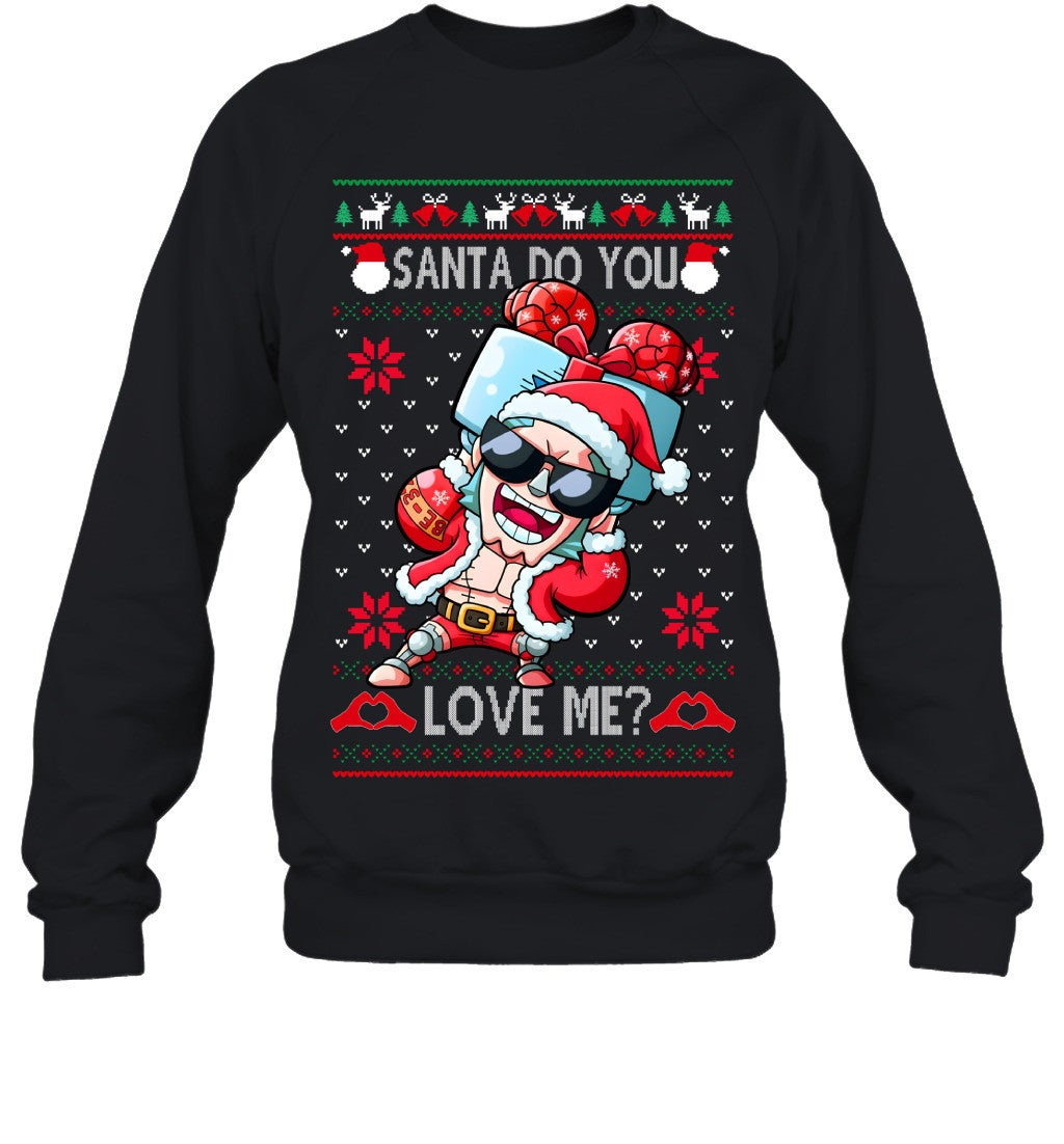 "Cyborg" Franky One Piece Santa Do You Love Me Ugly Christmas T-Shirt