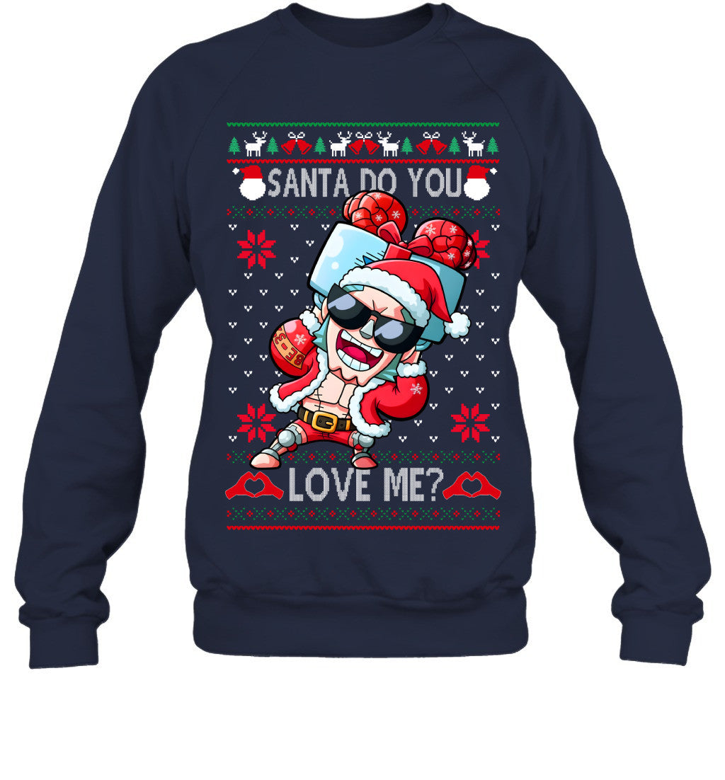 "Cyborg" Franky One Piece Santa Do You Love Me Ugly Christmas T-Shirt
