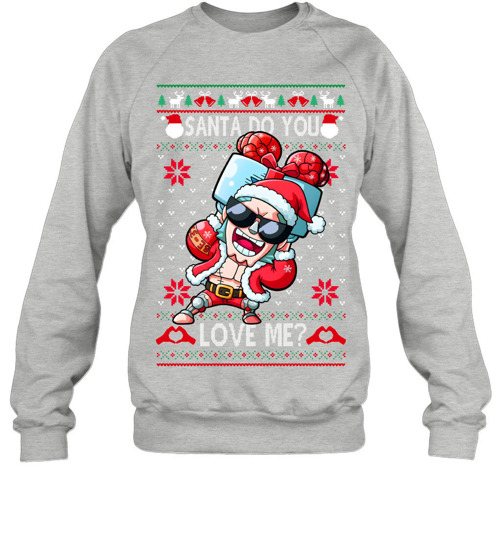 "Cyborg" Franky One Piece Santa Do You Love Me Ugly Christmas T-Shirt