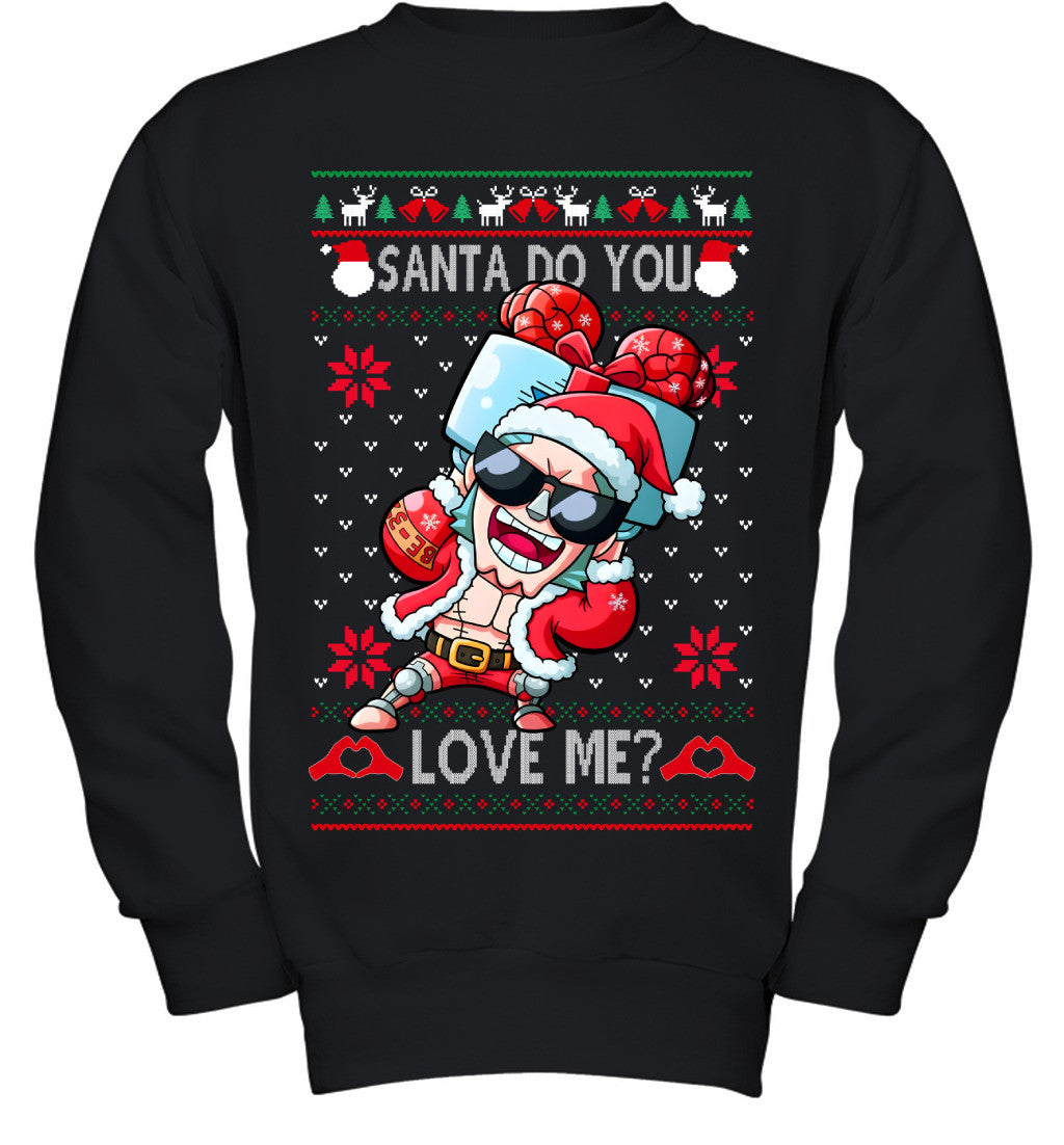"Cyborg" Franky One Piece Santa Do You Love Me Ugly Christmas T-Shirt