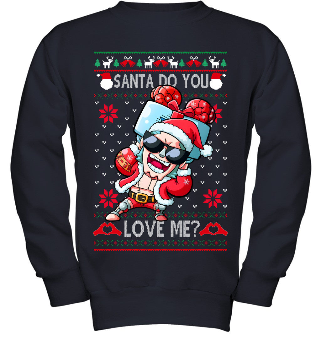"Cyborg" Franky One Piece Santa Do You Love Me Ugly Christmas T-Shirt