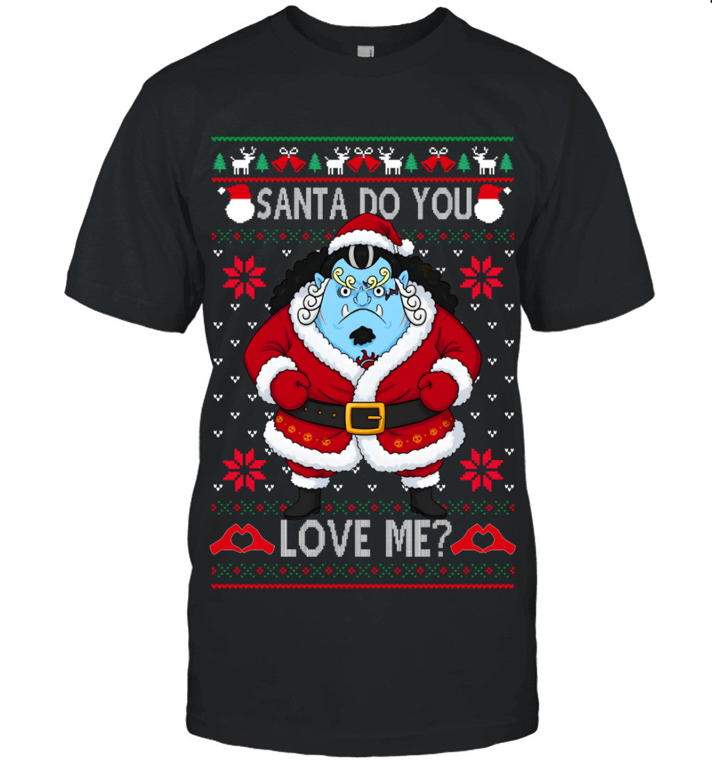 "Knight of the Sea" Jinbe One Piece Santa Do You Love Me Ugly Christmas T-Shirt