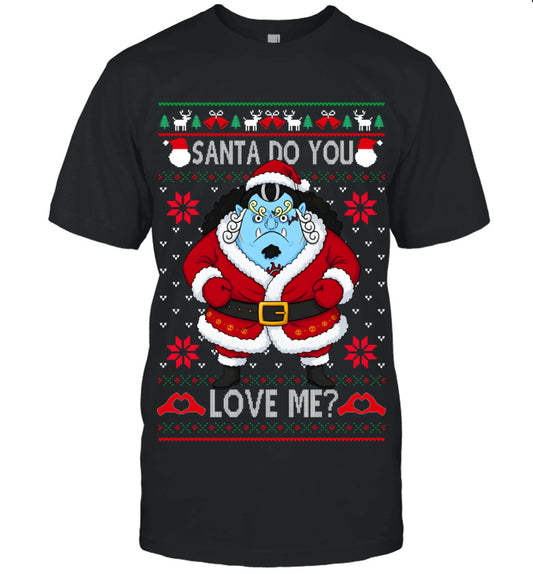 "Knight of the Sea" Jinbe One Piece Santa Do You Love Me Ugly Christmas T-Shirt