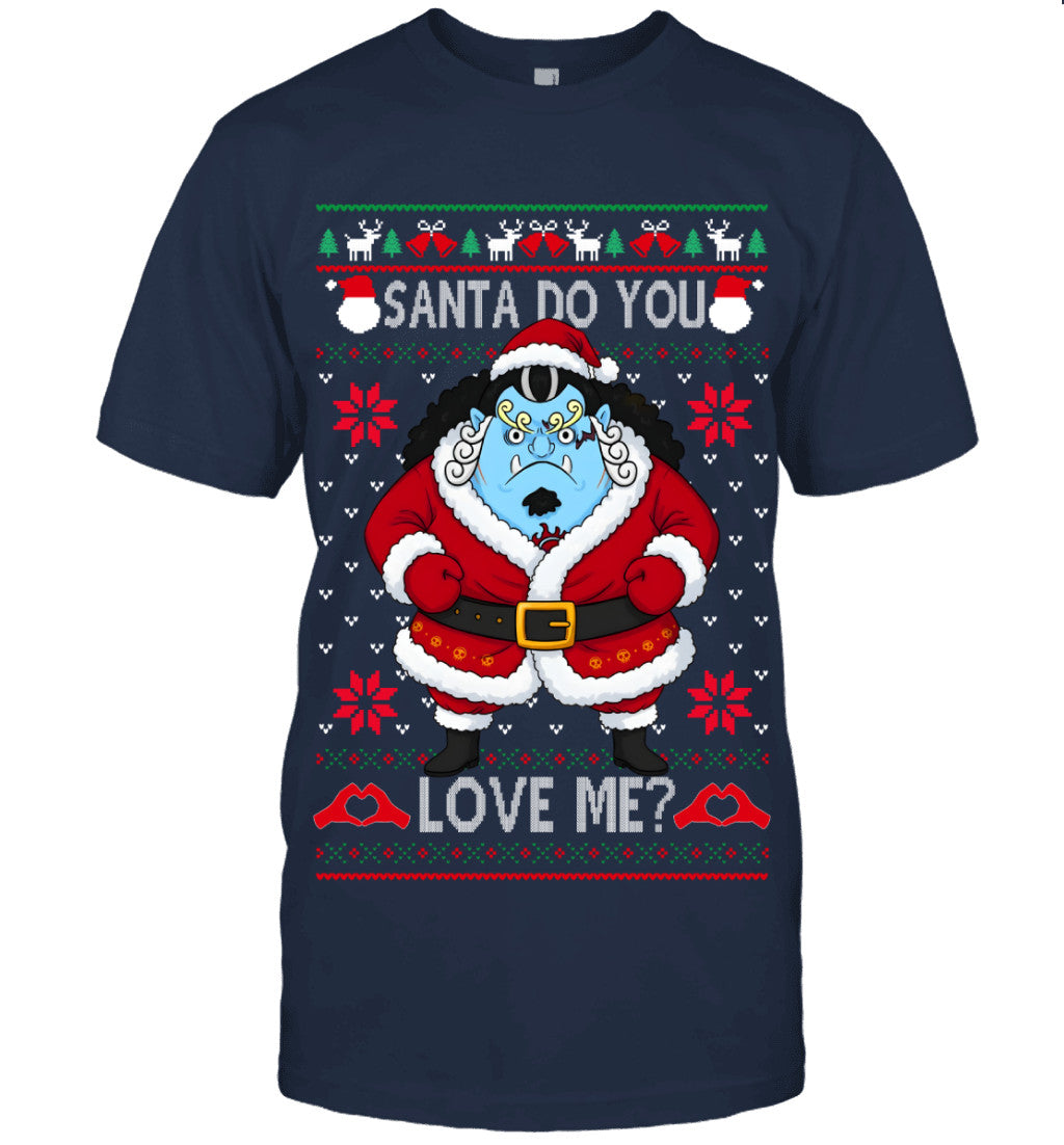"Knight of the Sea" Jinbe One Piece Santa Do You Love Me Ugly Christmas T-Shirt